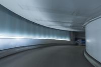 Urban Architecture in the USA: Blue Light Streaks Illuminating the City
