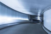 Urban Architecture in the USA: Blue Light Streaks Illuminating the City