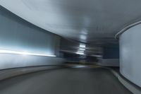 Urban Architecture in the USA: Blue Light Streaks Illuminating the City