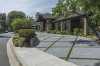 Urban Home in USA: Tree-lined Walkway