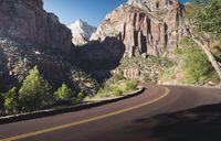 USA, Utah: Mountain Geology in Zion National Park