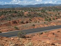 Utah's Aerial View: Road Cutting Through Stunning Landscape