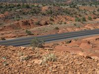 Utah's Aerial View: Road Cutting Through Stunning Landscape