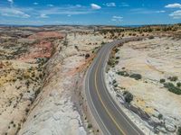 Utah Aerial View: A Road Through Rural Landscape