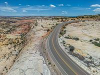 Utah Aerial View: A Road Through Rural Landscape