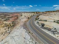 Utah Aerial View: A Road Through Rural Landscape