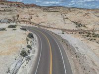 Utah Aerial View: Straight Road in Rural Landscape