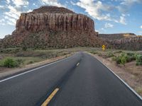 The Beauty of Utah: Dawn on the Asphalt Road in the Canyon