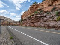 Utah Asphalt Road Landscape on a Beautiful Day