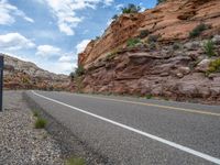 Utah Asphalt Road Landscape on a Beautiful Day