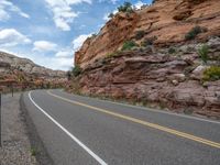 Utah Asphalt Road Landscape on a Beautiful Day