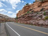 Utah Asphalt Road Landscape on a Beautiful Day