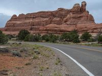 Utah Canyon Landscape with Asphalt Road