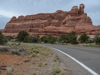 Utah Canyon Landscape with Asphalt Road