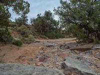 Utah Canyon Landscape Under a Gloomy Grey Sky