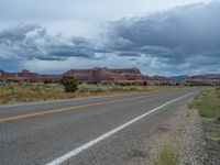 Utah Canyon Road Landscape with Clouds