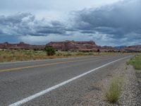 Utah Canyon Road Landscape with Clouds