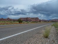 Utah Canyon Road Landscape with Clouds