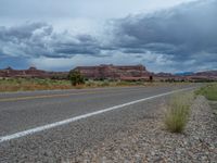 Utah Canyon Road Landscape with Clouds