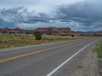 Utah Canyon Road Landscape with Clouds