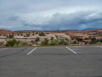 Utah Canyon: Straight Road and Asphalt Surface