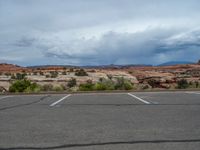 Utah Canyon: Straight Road and Asphalt Surface