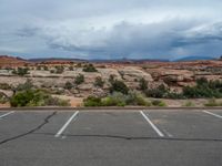 Utah Canyon: Straight Road and Asphalt Surface