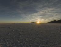 Utah Dawn Over Desert Landscape and Mountains