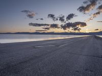 Utah at Dawn: The Asphalt Road Leading to the Mountains