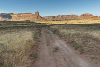 Utah Dawn: Road Through the Desert Sand Landscape