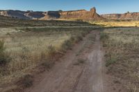 Utah Dawn: Road Through the Desert Sand Landscape