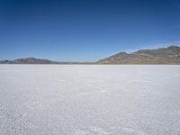 Utah Desert: Lake and Mountain with Azure Blue Sky