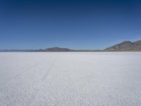 Utah Desert: Lake and Mountain with Azure Blue Sky