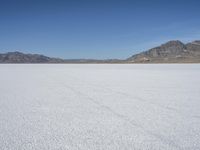 Utah Desert: Lake and Mountain with Azure Blue Sky