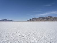 Utah Desert: Lake and Mountain with Azure Blue Sky