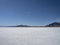 Utah Desert: Lake and Mountain with Azure Blue Sky