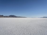 Utah Desert: Lake and Mountain with Azure Blue Sky