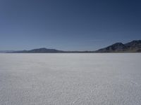 Utah Desert: Lake and Mountain with Azure Blue Sky