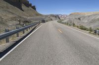 Utah Desert Landscape with Highway and Red Rock