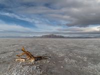 Utah Desert Landscape: Mountains and Salt Lake View