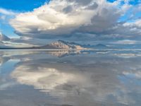 Utah Desert Landscape with Mountains and Salt Lake City