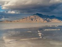 Utah Desert Landscape: Mountains Silhouetted Against Sunny Sky