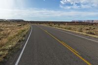 Utah Desert Landscape: Red Rock and Asphalt Road