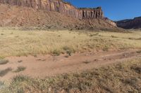 Utah Desert Landscape with Red Rock and Mountains