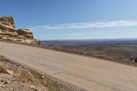 Utah Desert Landscape with Red Rocks and High Cliffs