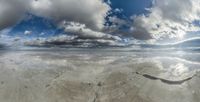 Utah Desert Landscape: Sunny Mountains in the Background