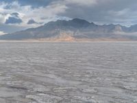 Utah's Desert Mountain and Salt Lake: Cloudy Day