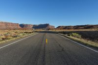 Utah Desert Road at Low Dawn