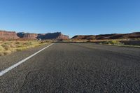 Utah Desert Road at Low Dawn