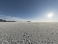 the sun is setting on a sunny day in the desert in wyoming on february 10